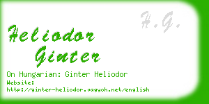 heliodor ginter business card